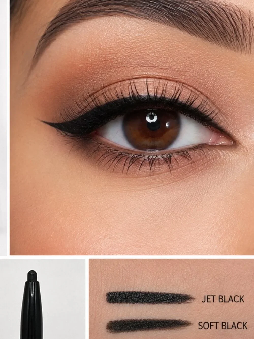 Poshmellow Auto Eyeliner Pencil Waterproof Smudge Proof Jet Black Soft Black